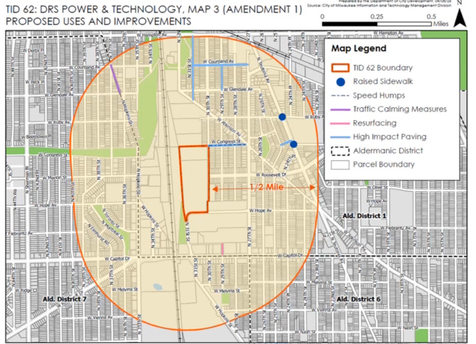 TIF District 62 plan. Image from DCD.