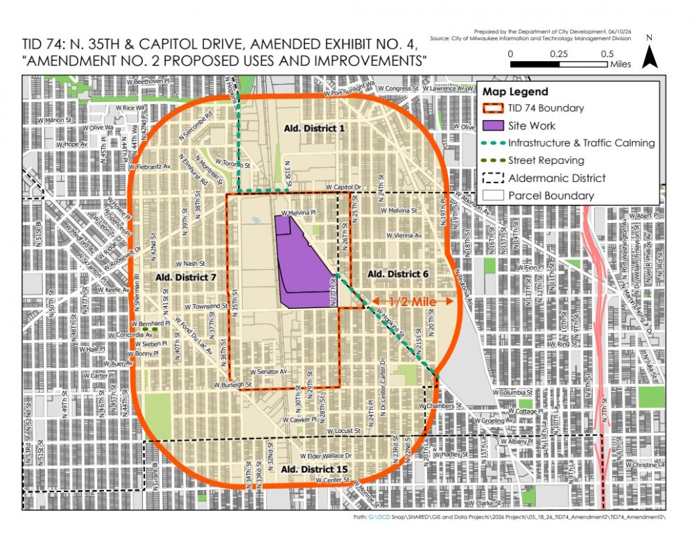 TIF District 74 plan. Image from DCD.