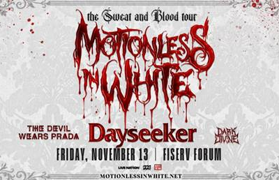 Motionless in White to Bring the Sweat and Blood Tour to Fiserv Forum on Nov. 13