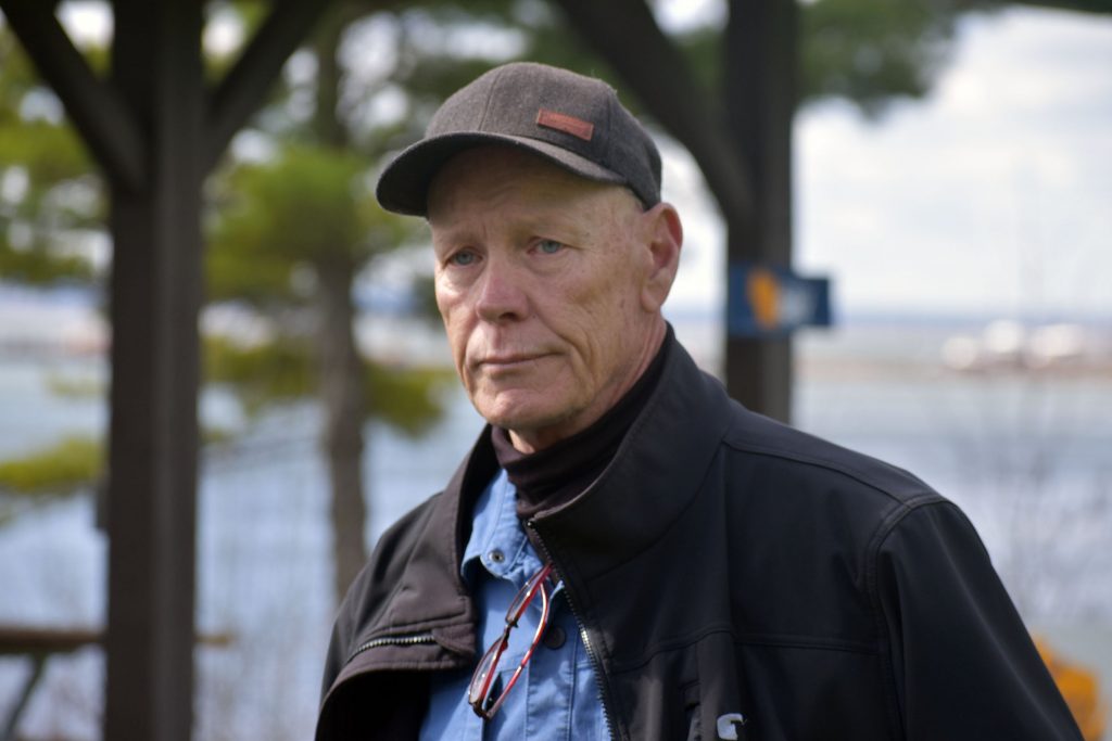 Angler Todd Berg with the group Friends of the Wisconsin Fisheries blamed a political vendetta between the Republican-controlled Legislature and Wisconsin DNR for fish stocking cuts and hatchery closures. Danielle Kaeding/WPR