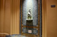 The secluded fountain inside the historic Warner Theater, today known as the Bradley Symphony Center, is one of only a few fountains with tiles from the local Continental Faience & Tile Co., built in 1930. © Ben Tyjeski.