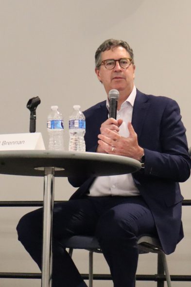 Joel Brennan speaks during a forum for gubernatorial candidates sponsored by the social justice group WISDOM on June 22, 2026. (Photo by Isiah Holmes/Wisconsin Examiner)