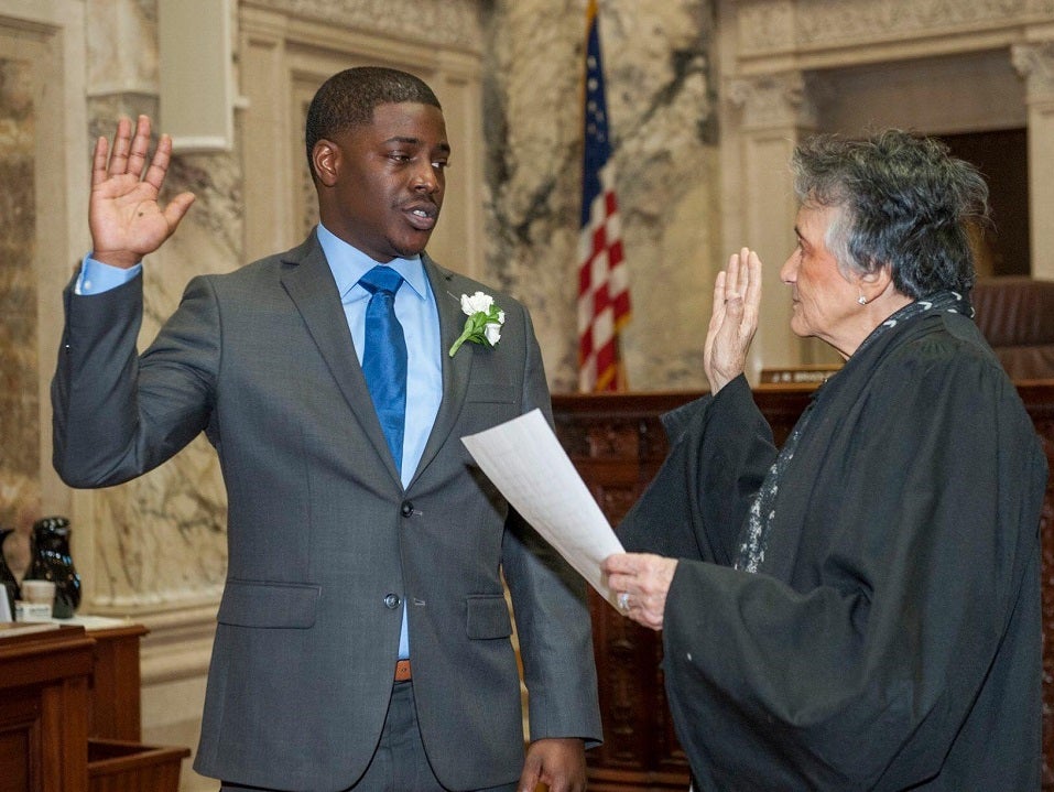 State Rep. David Crowley, D-Milwaukee, left. Photo courtesy of Rep. Crowley’s legislative website