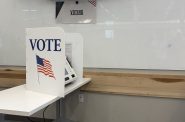 Early voting booth. Photo taken July 28, 2026 by Sophie Bolich.