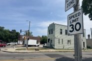 Intersection of North Teutonia and West Vienna on July 15. A crash killed two women there Sunday night. (Photo By Jake Dale / Milwaukee Neighborhood News Service).