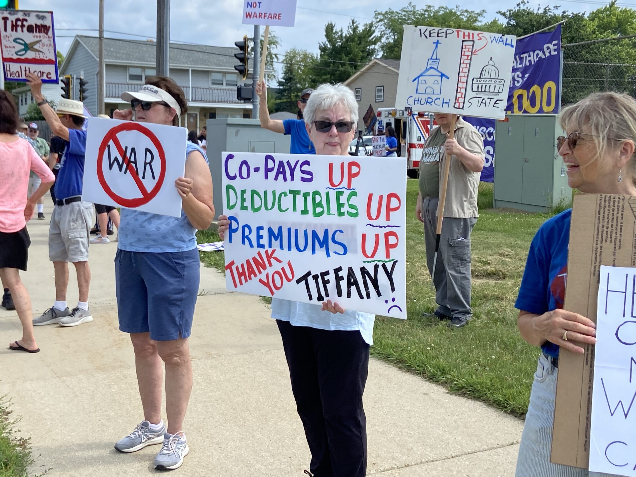 Protestors Slam Vance, Trump for Health Care Cuts