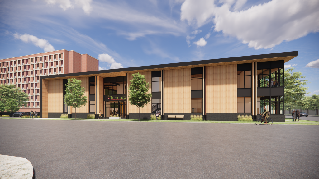 Kinship Community Food Center rendering. Rendering by HGA.