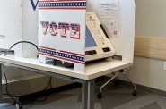 Voting booth. Photo taken July 28, 2026 by Sophie Bolich.