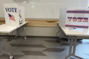 Voting booths at Good Hope Library. Photo taken July 28, 2026 by Sophie Bolich.