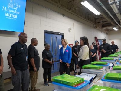 Baldwin Tours Milwaukee Elections Operation Center as Trump Lays Groundwork for Election Interference
