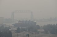 Smoke from wildfires in Canada and Minnesota have already pushed soot pollution past hazardous levels in the Duluth-Superior area Wednesday, July 15, 2026. Danielle Kaeding/WPR
