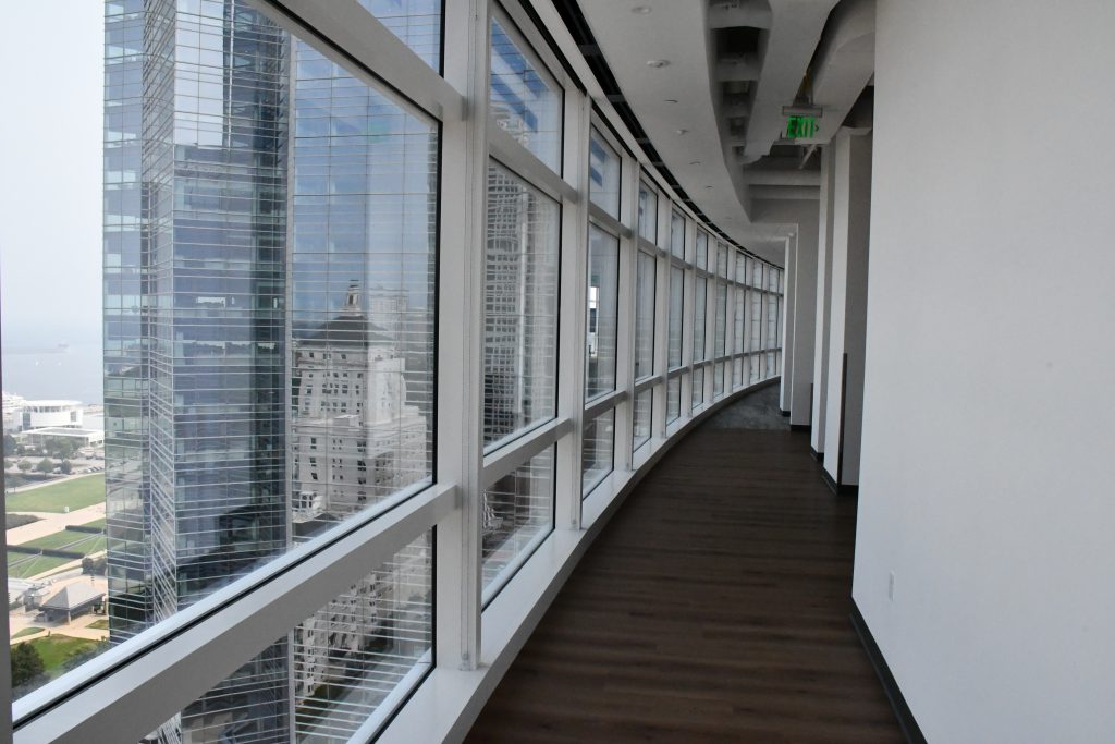Expanded space within the Northwestern Mutual North Building. Photo by Jeramey Jannene.