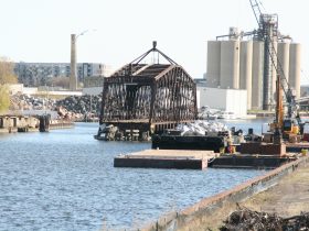 Kinnickinnic River Swing Bridge. Photo by Jeramey Jannene.