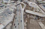 Interstate 94 and 27th Street bridge construction in May 2026. Photo by Urban Milwaukee staff.