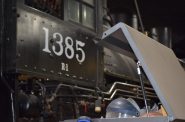 Engine 1385 was born in 1907, and hauled trains across Wisconsin. Now, volunteers are getting her ready to run once again.  Avery Martinez/WPR
