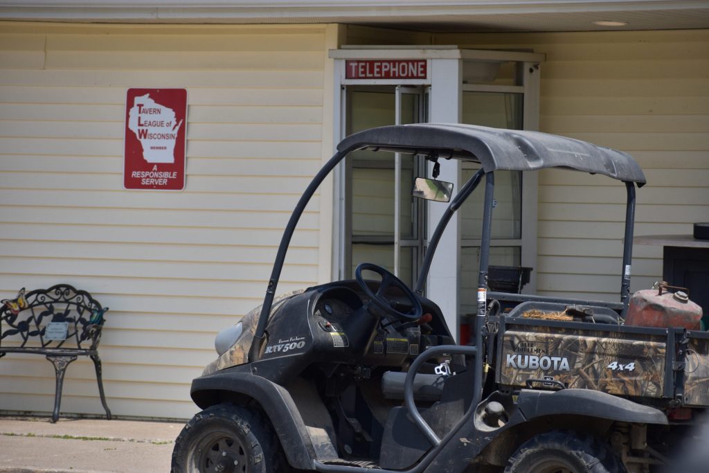 An OHV sits parked outside of a tavern in western Wisconsin. Avery Martinez/WPR