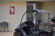 An OHV sits parked outside of a tavern in western Wisconsin.  Avery Martinez/WPR