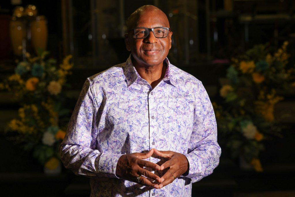 Bishop Walter Harvey of Embassy Center MKE poses for a portrait. (Photo by Jonathan Aguilar / Milwaukee Neighborhood News Service / CatchLight Local)