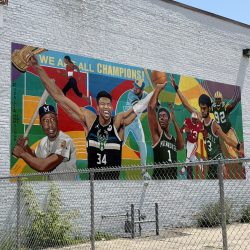 We Are All Champions mural by Rozalia Hernandez Singh. Photo by Jeramey Jannene.