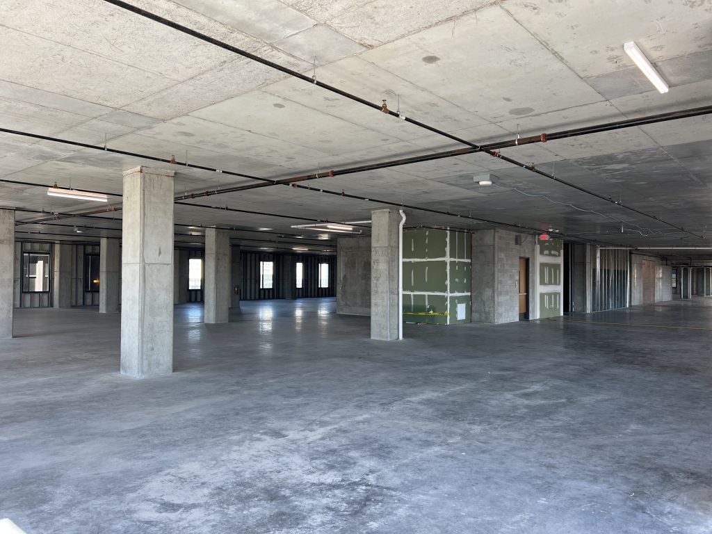 Vacant floor in The Huron Building in 2025. Photo by Jeramey Jannene.