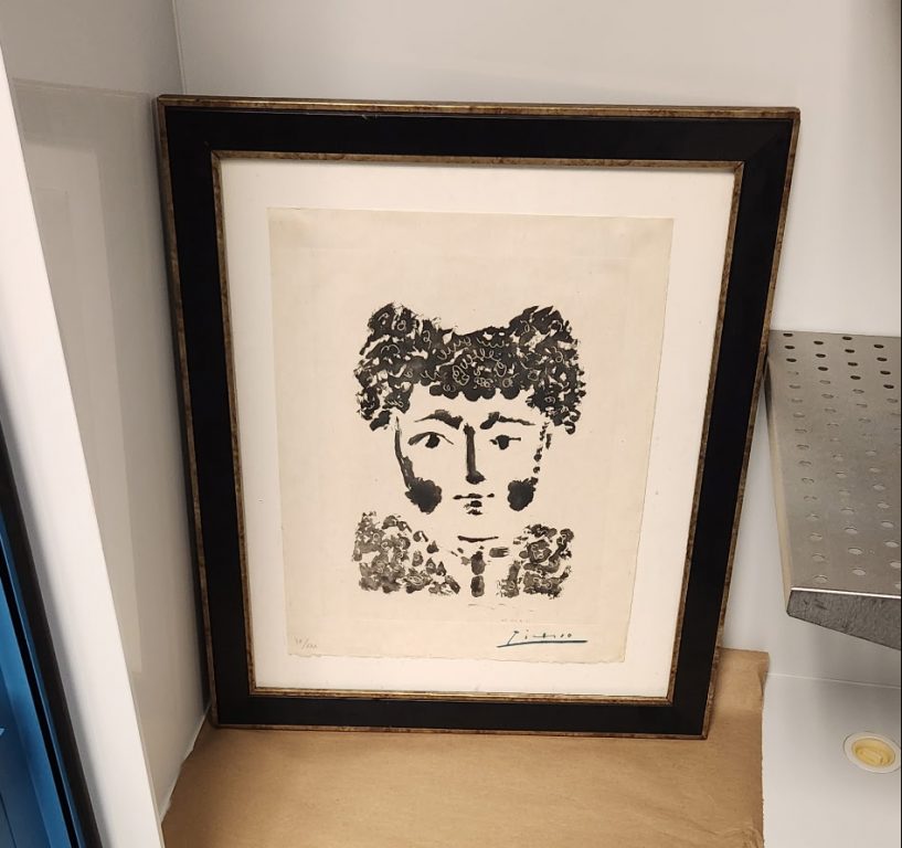 Pablo Picasso -- Torero, 1949. Photo courtesy of the Milwaukee Police Department.