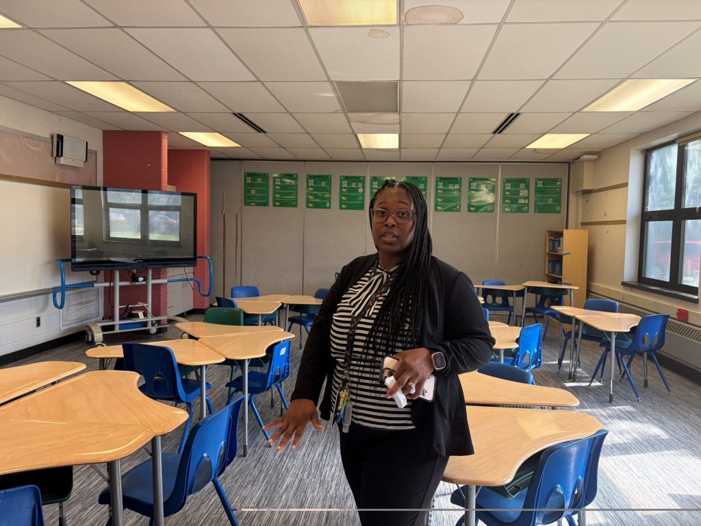 Starms Discovery Learning Center Principal Tonya Love gives a tour of updates at her school. Corrinne Hess/WPR