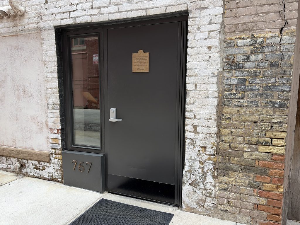 Entrance to The Back Door, 767 N. Front St. Photo taken Aug. 2, 2026 by Sophie Bolich.