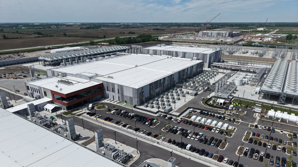 A Microsoft data center in Mount Pleasant, Wisconsin appears in a June 2026 photo. Photo courtesy of Microsoft