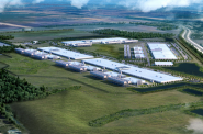 This is an aerial rendering of what the planned data center campus in Port Washington could look like. Source: City of Port Washington