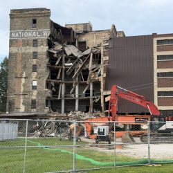 HM Brandt equipment on site at 531 S. Water St. Photo by Jeramey Jannene.