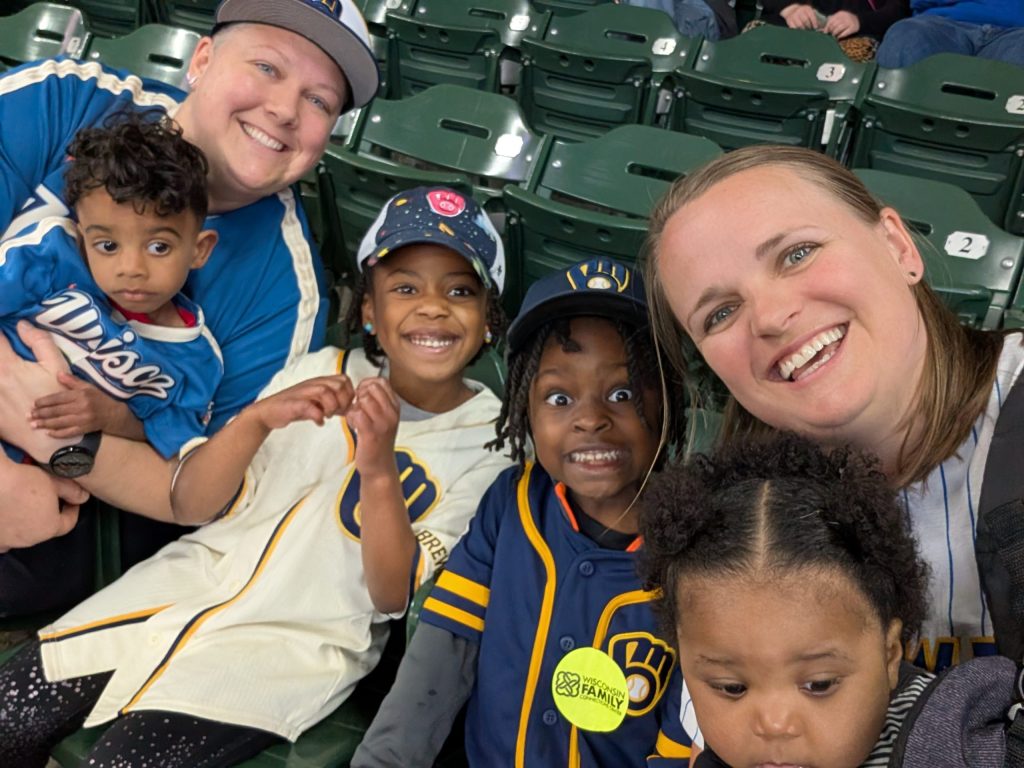 The Olson family spends time at a Milwaukee Brewers game at American Family Field. (Photo provided by McKenna Olson)
