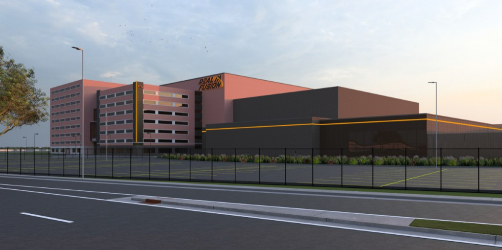 This is a rendering of “The Realta Forge,” the company’s planned research and development facility in Madison. At OM Station, the former Oscar Mayer plant and headquarters, it will host Realta Fusion’s prototype magnetic mirror fusion machine. Photo courtesy of Realta Fusion