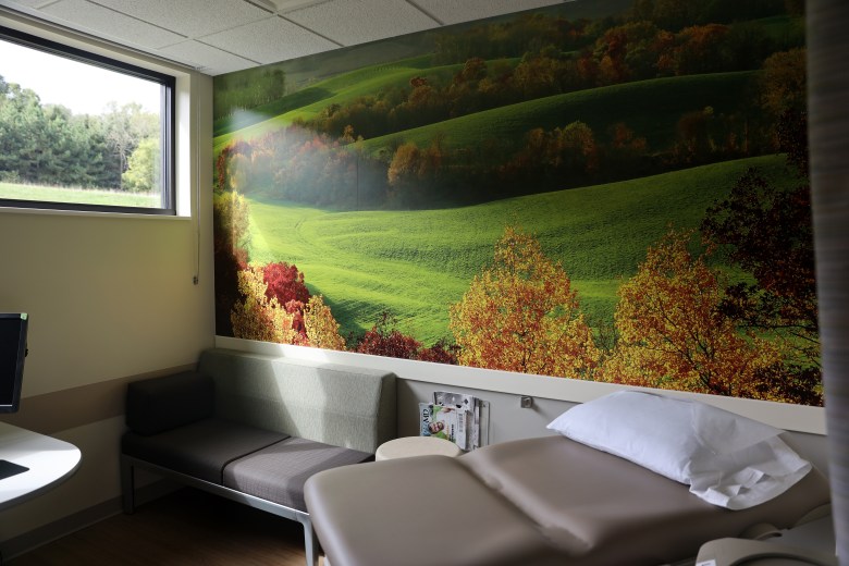 An exam room is seen at the Mayo Clinic Health Systems clinic in Arcadia, Wis., on Sept. 19, 2019. The area’s hospital closed in 2011, and this clinic was built to meet the needs of the area’s rural residents. Officials expect rural hospitals to be hit the hardest by Medicaid cuts. (Coburn Dukehart / Wisconsin Watch)
