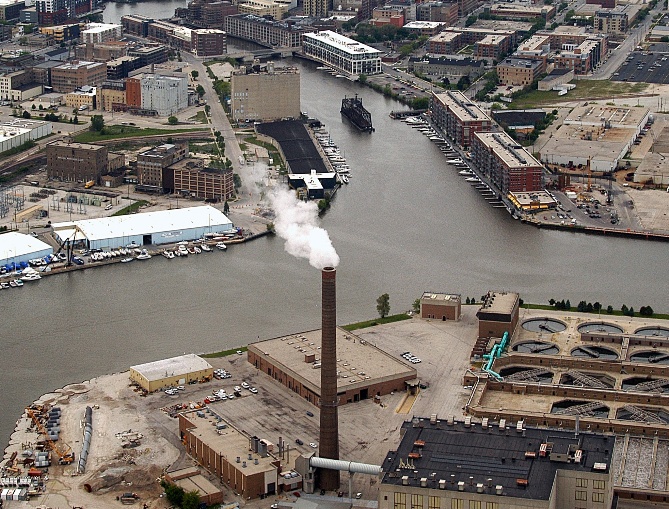 Normal smokestack operation. Photo courtesy of MMSD.