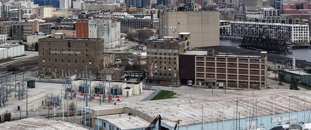 National Warehouse Corp. Building Complex in April 2025. Photo by Urban Milwaukee staff.