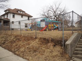 Love Tabernacle Church playground at 2640-2650 N. 1st St. Photo by Jeramey Jannene.