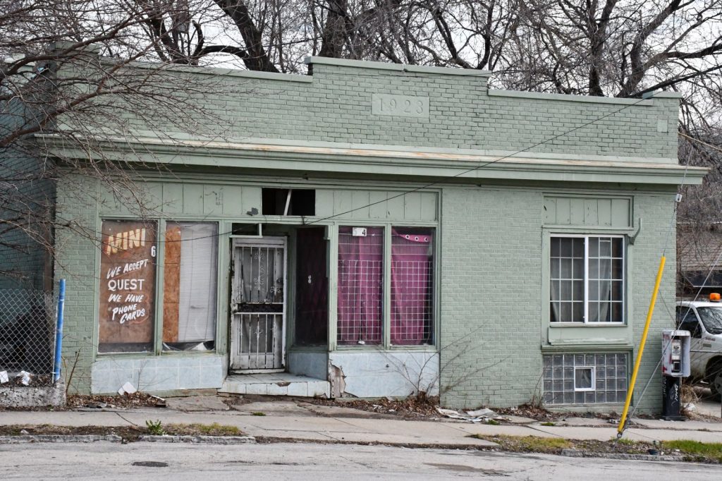 Planned site for New Halo Cafe, 564 W. Rogers St. Photo taken April 11, 2025 by Jeramey Jannene.