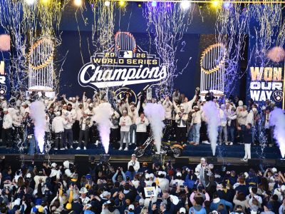 Brewers Bring The Party Downtown, With Bob Uecker Watching Over It All