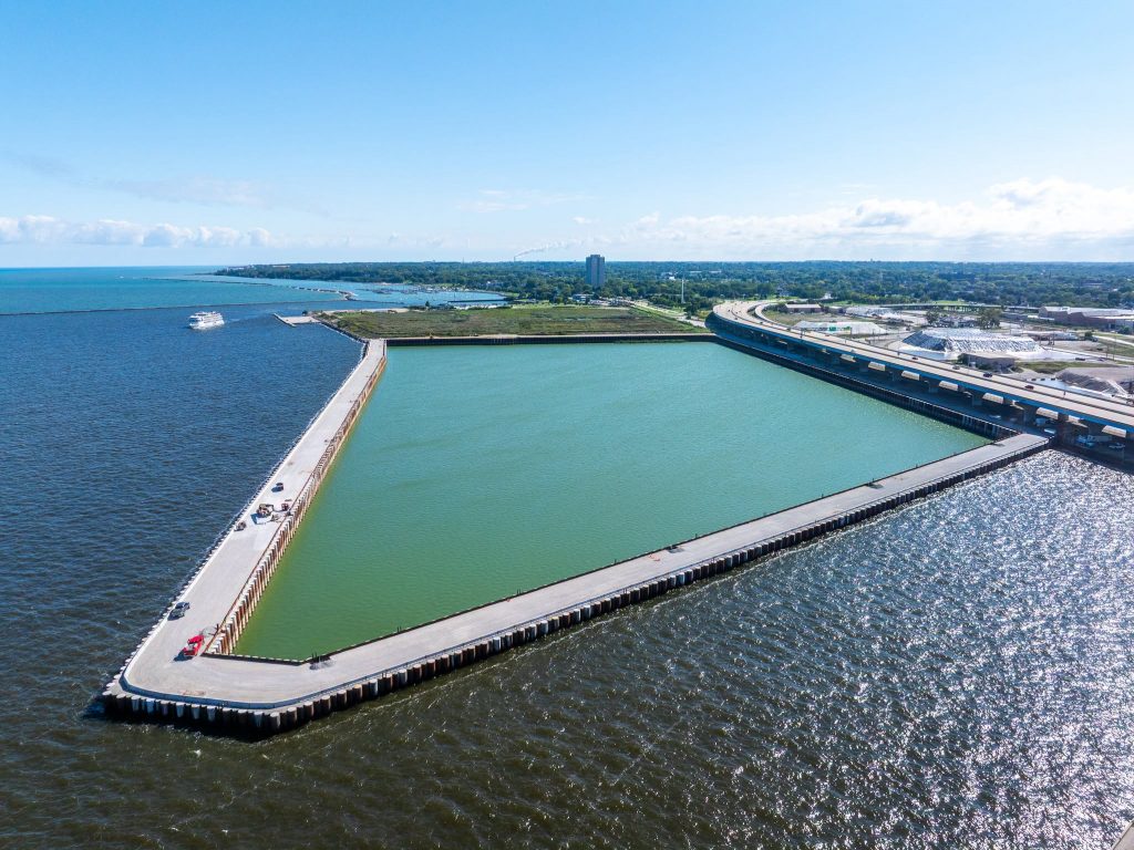 Completed Dredged Material Management Facility in September 2026. Photo from MMSD.
