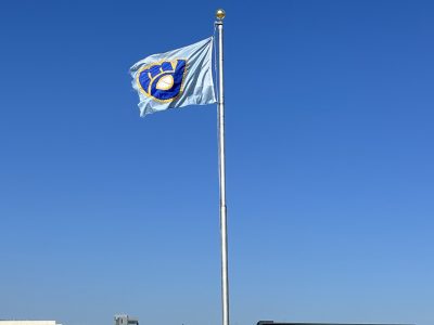 Guardian Art Services Celebrates Milwaukee Brewers with Flag Display