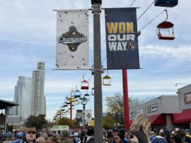Milwaukee Brewers take over Henry Maier Festival Park. Photo taken Oct. 30, 2026 by Jeramey Jannene.