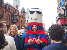 Matt Shea in his grade school Polish Racing Sausage costume. Photo by Lauren Hafeman on Oct. 20, 2026.