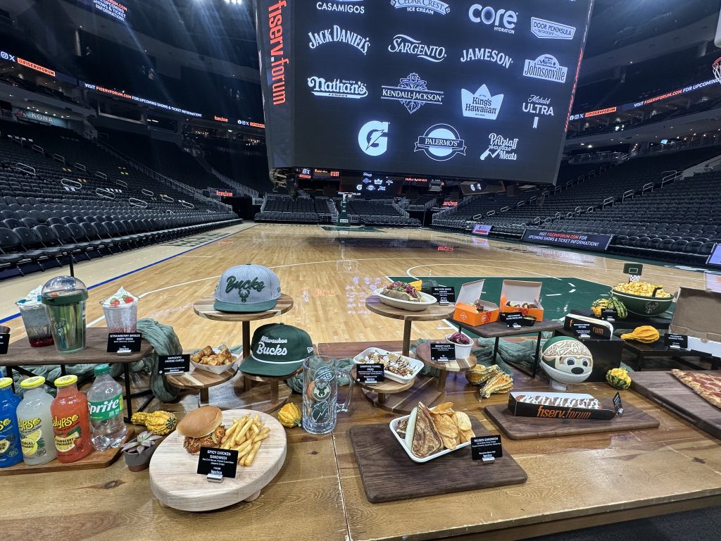 Food and Beverage Spread at Fiserv Forum. Photo by Lauren Hafeman on Oct. 19, 2026.