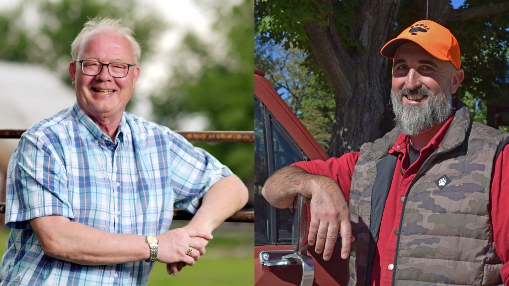 Republican state Rep. Todd Novak, left, and his Democratic challenger Ben Gruber. Both are vying for a seat in the 51st Assembly District. Source: Novak campaign and Hope Kirwan/WPR