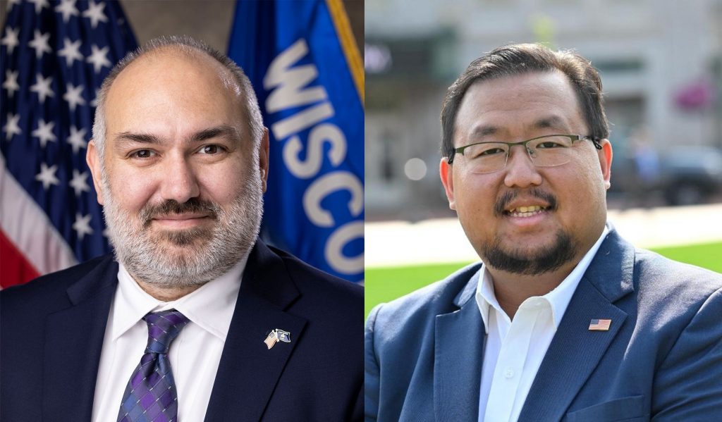 Candidates for state treasurer Republican John S. Leiber, left, and Democrat Yee Leng Xiong. Photos courtesy of the candidates