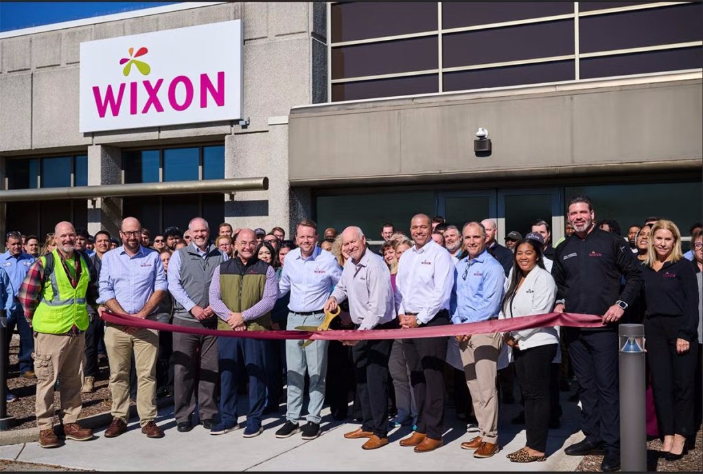 Peter Gottsacker cuts ribbon at Wixon expansion at 360 W. Vogel Ave. Photo provided.