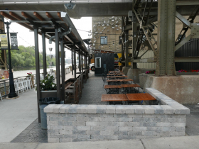 Lakefront Brewery's patio