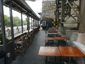 Lakefront Brewery's patio