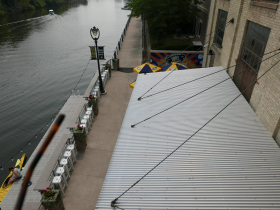 Lakefront Brewery's patio
