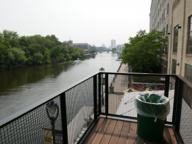 Lakefront Brewery's patio